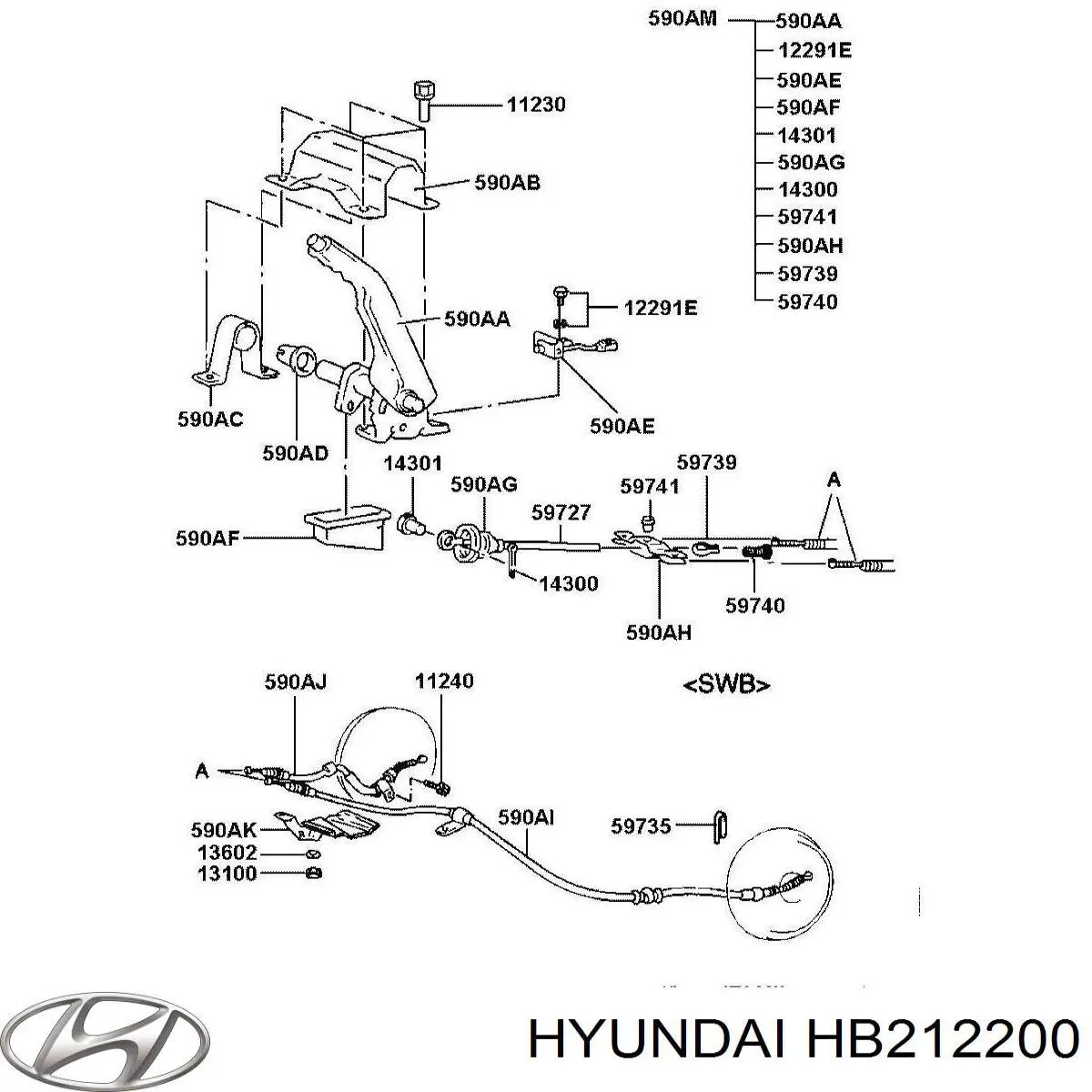 Кульова опора, нижня HB212200 Hyundai/Kia