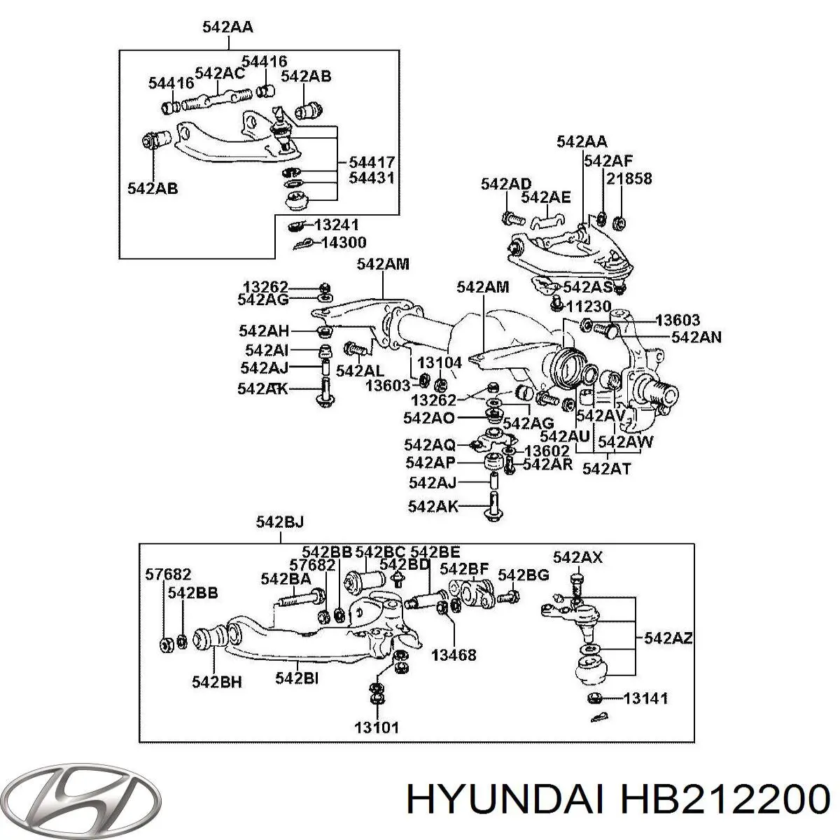 Купити HB212200 Hyundai/Kia Кульова опора, нижня