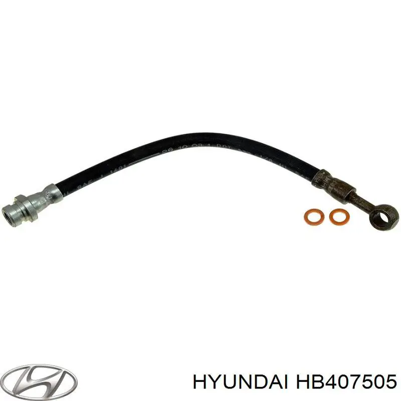 HB407505 Hyundai/Kia Шланг гальмівний передній, лівий