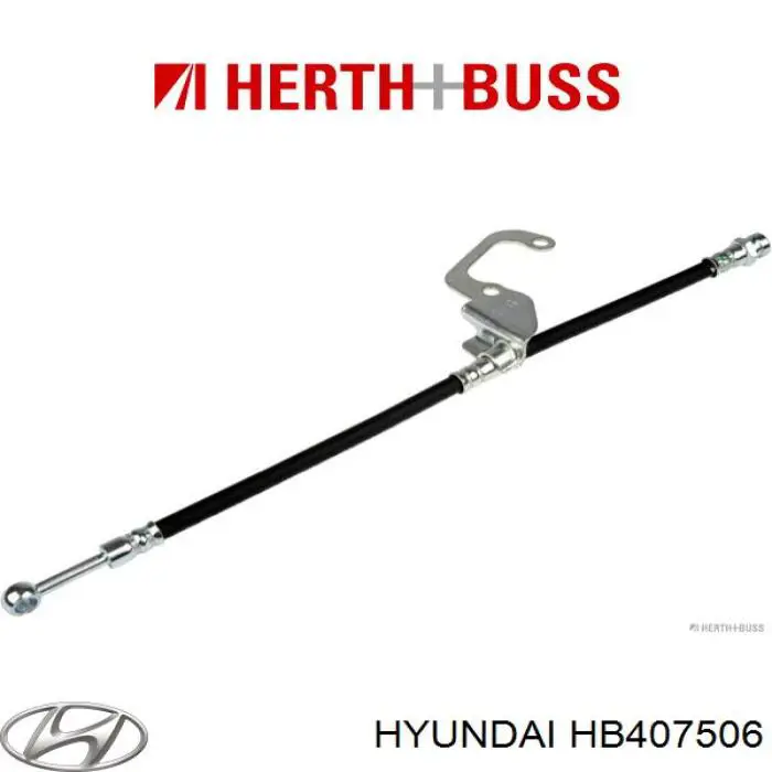 HB407506 Hyundai/Kia Шланг гальмівний передній, правий