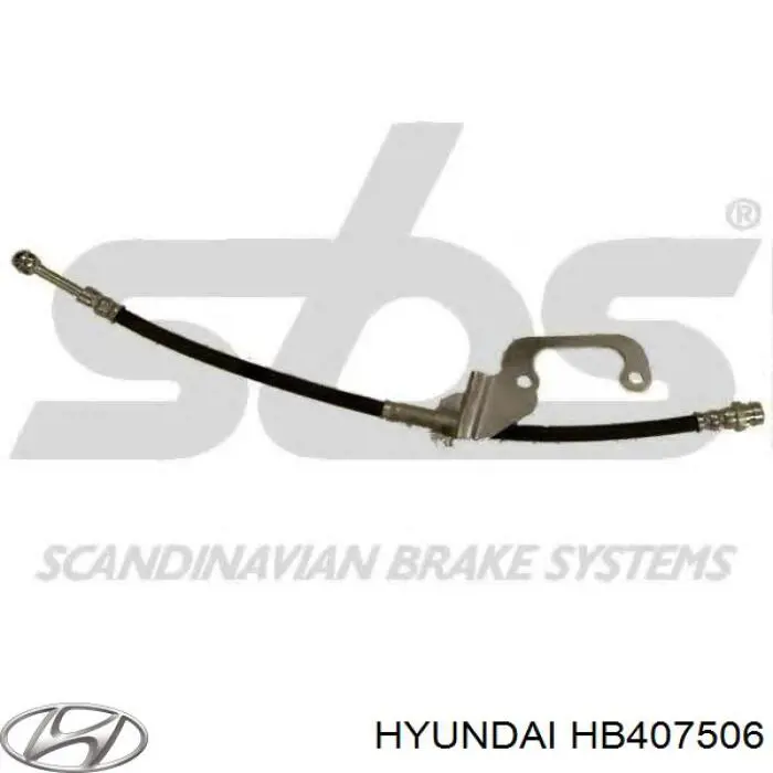 HB407506 Hyundai/Kia Шланг гальмівний передній, правий