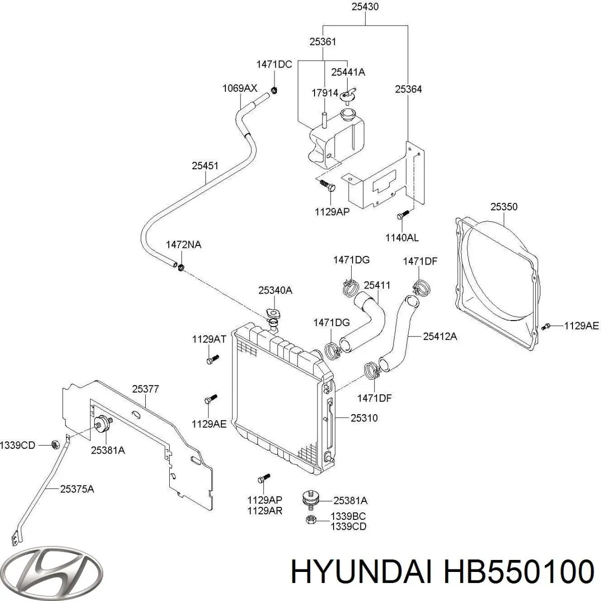 HB550100 Mitsubishi бачок насосу гідропідсилювача керма