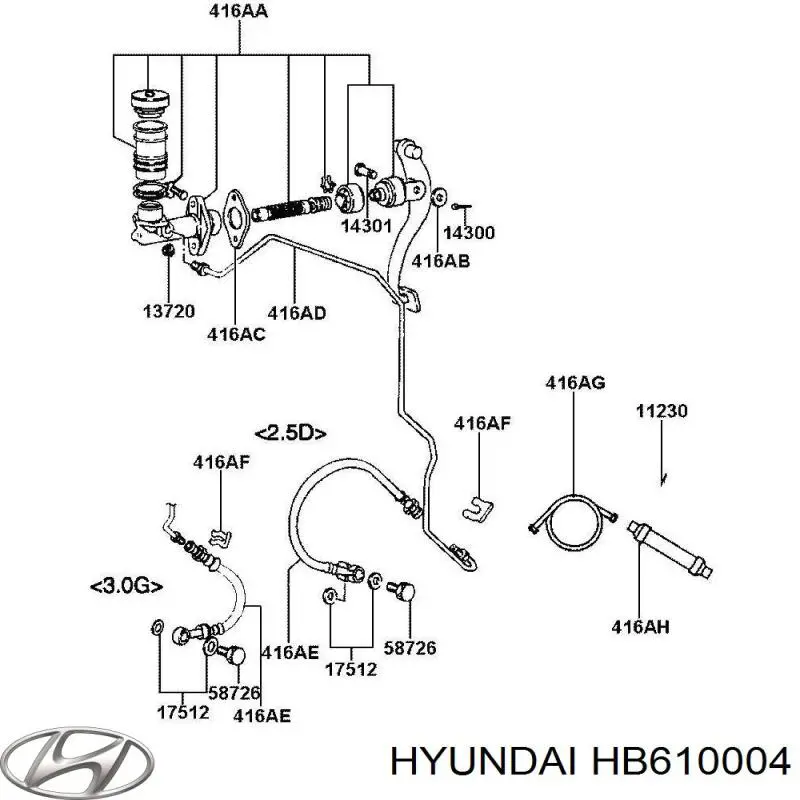 Купити HB610004 Hyundai/Kia Головний циліндр зчеплення