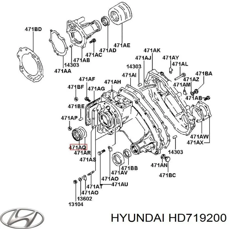 Сальник роздавальної коробки, первинного вала Hyundai/Kia HD719200 ціна, від 11.65 USD