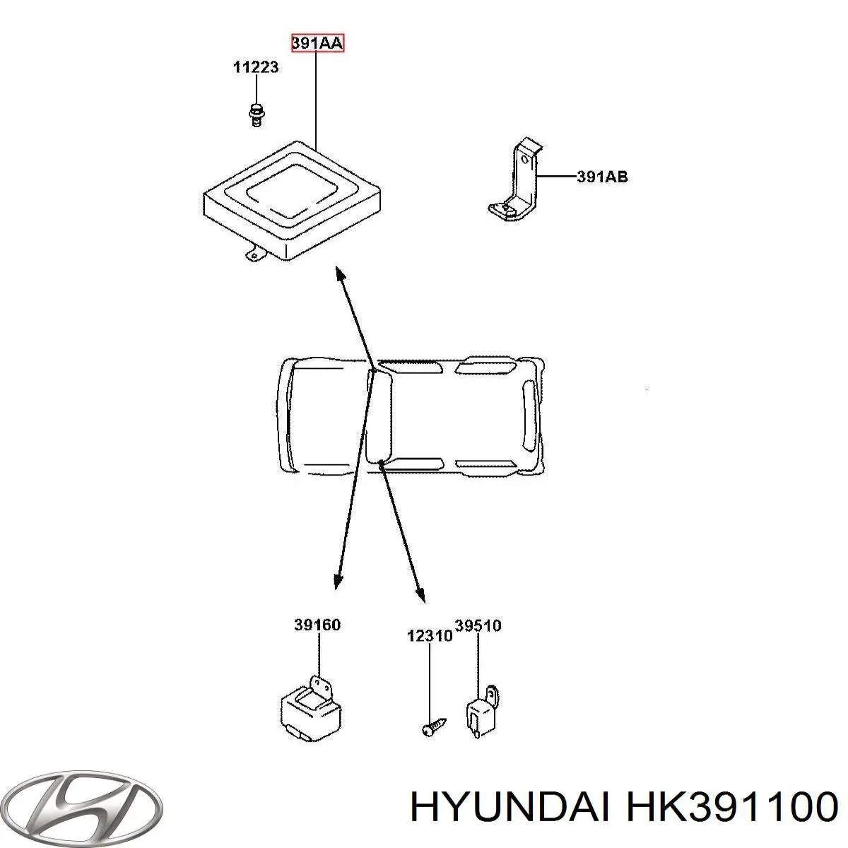 Модуль (блок) керування (ЕБУ) двигуном Hyundai Galloper (JK) (Хендай Галлопер)