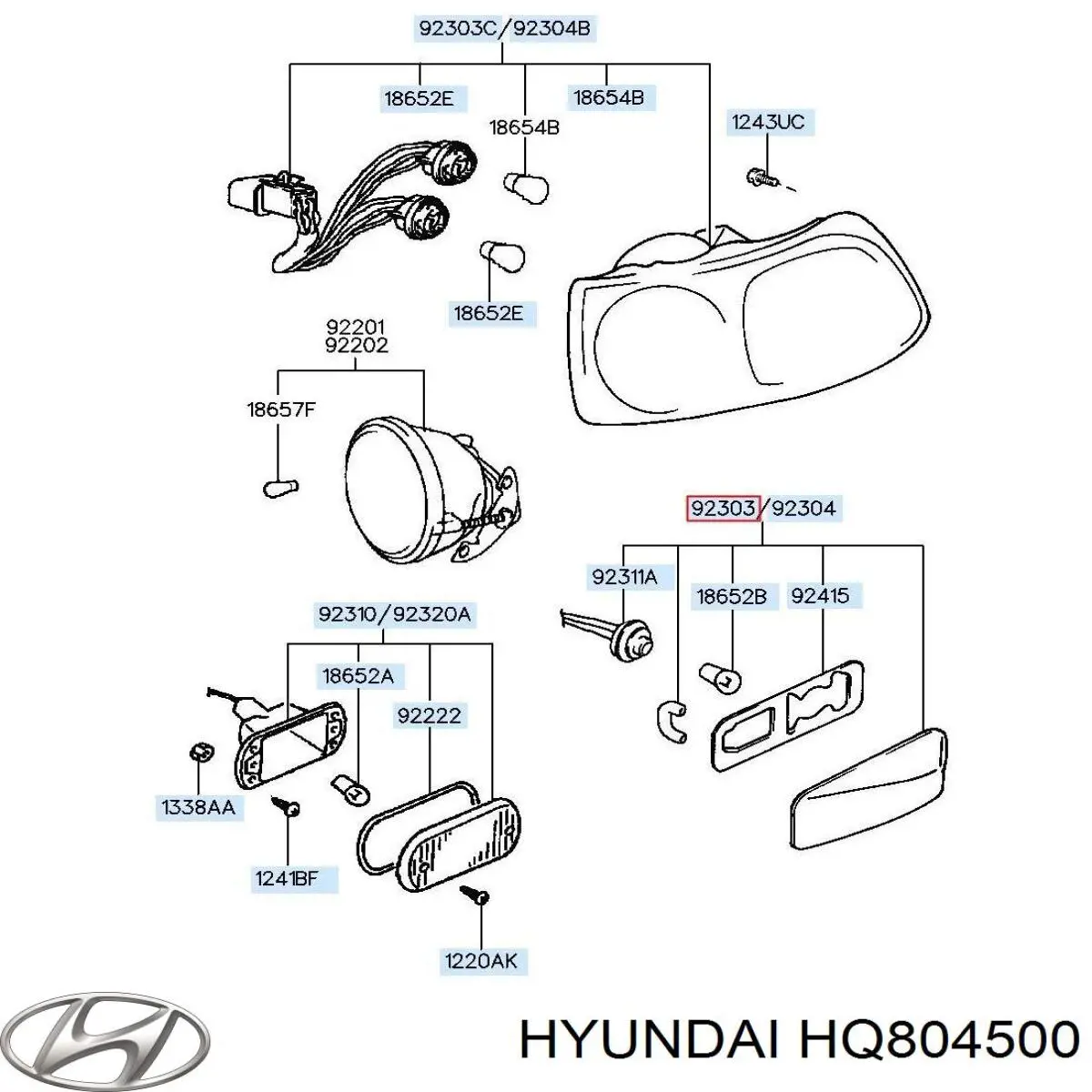Повторювач повороту на крилі Hyundai/Kia HQ804500 ціна, від 6.33 USD