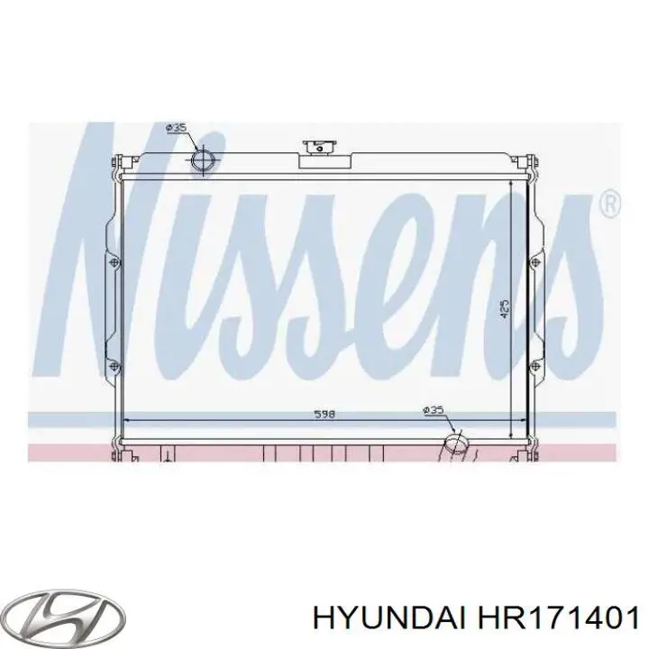 HR171401 Hyundai/Kia Радіатор охолодження двигуна