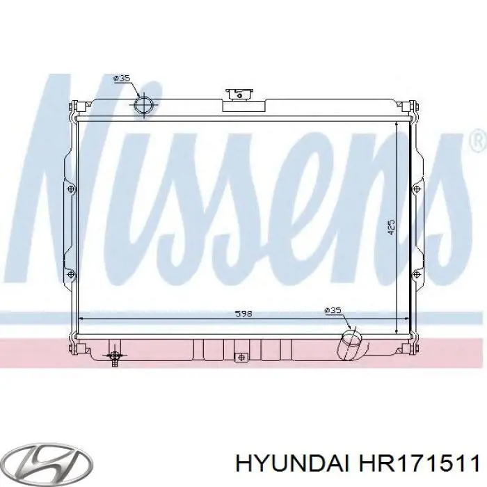 HR171511 Hyundai/Kia радіатор охолодження двигуна