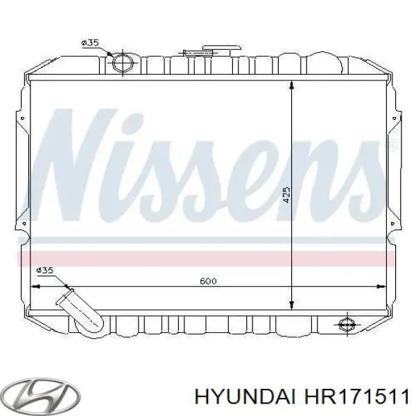 Купити HR171511 Hyundai/Kia Радіатор двигуна
