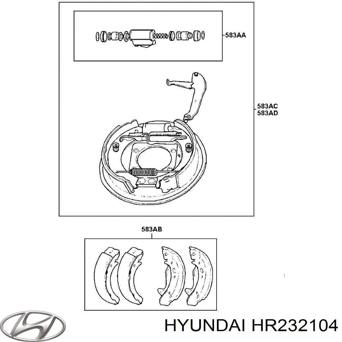 Диск опорний, заднього гальм. барабана, правий Hyundai/Kia HR232104 ціна, від 37.81 USD