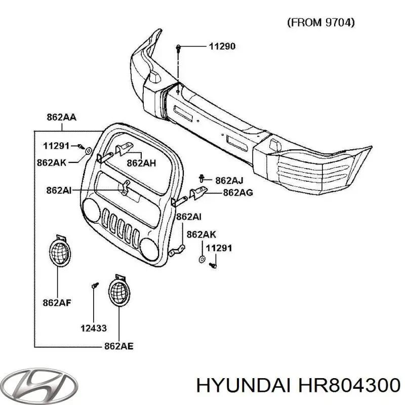 Купити HR804401 Hyundai/Kia Лівий ліхтар покажчика повороту