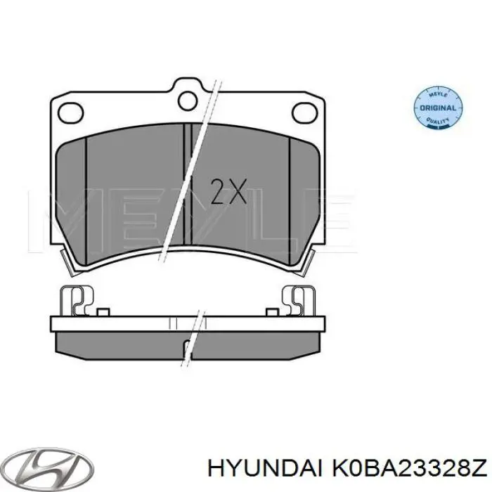 K0BA23328Z Hyundai/Kia колодки гальмівні передні, дискові