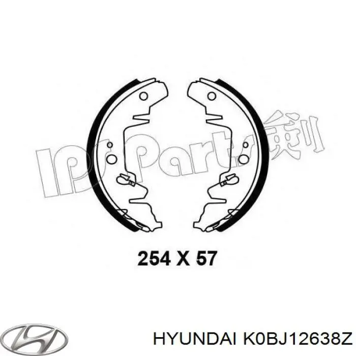 Купити K0BJ12638Z Hyundai/Kia Колодки гальмові задні, барабанні