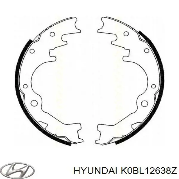 K0BL12638Z Hyundai/Kia колодки гальмові задні, барабанні