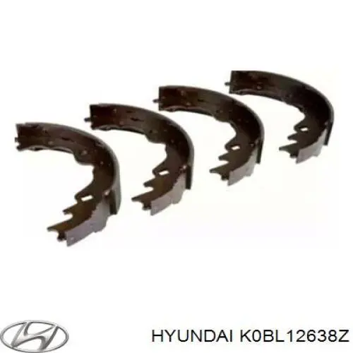 K0BL12638Z Hyundai/Kia Колодки гальмівні задні, барабанні