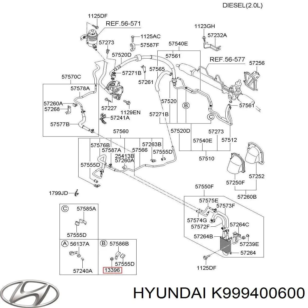K999400600 Hyundai/Kia гайка випускного колектора