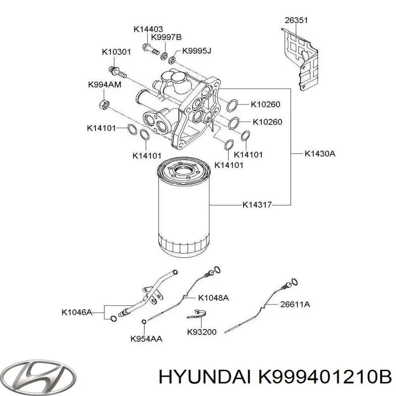  Hyundai/Kia K999401210B ціна, від 0.33 USD