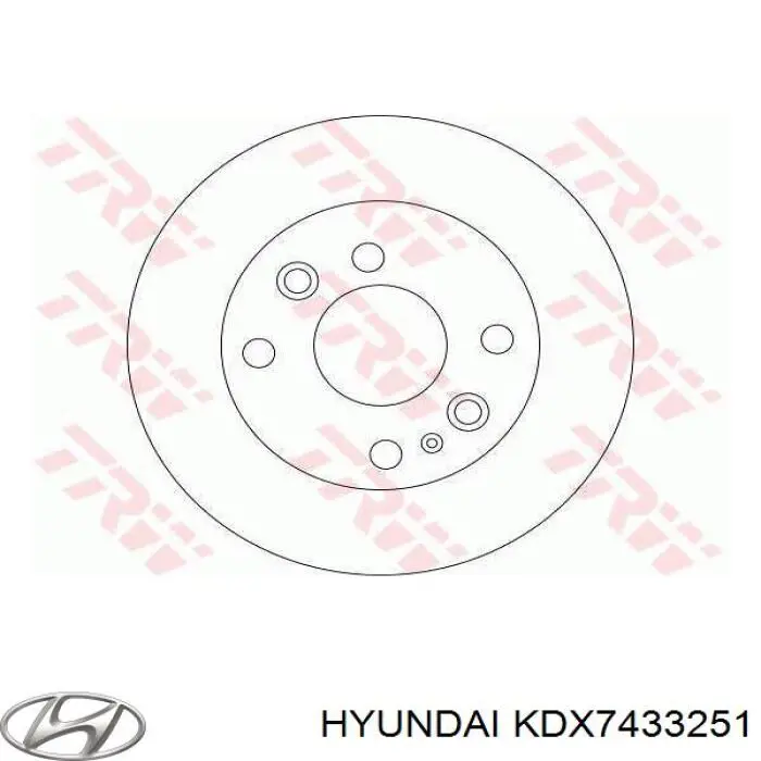 Диск гальмівний передній Hyundai/Kia KDX7433251
