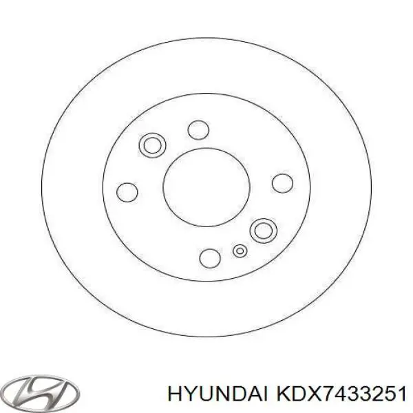 Диск переднього гальма Hyundai/Kia KDX7433251 ціна, від 21.68 USD