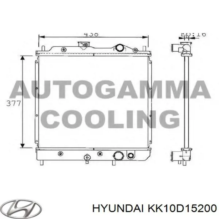 KK10D15200 Hyundai/Kia Радіатор охолодження двигуна