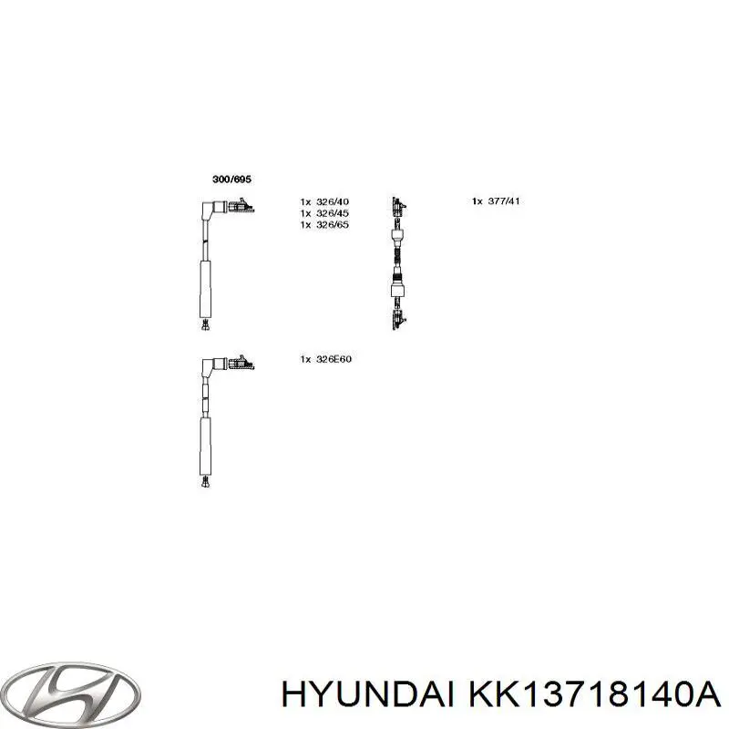 Дріт високовольтні, комплект KK13718140A Hyundai/Kia