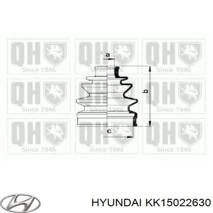 Пильник шарніра кутових швидкостей зовнішній передній Hyundai/Kia KK15022630 ціна, від 5.14 USD