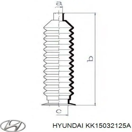 Пильник рульової тяги Hyundai/Kia KK15032125A ціна, від 7.48 USD