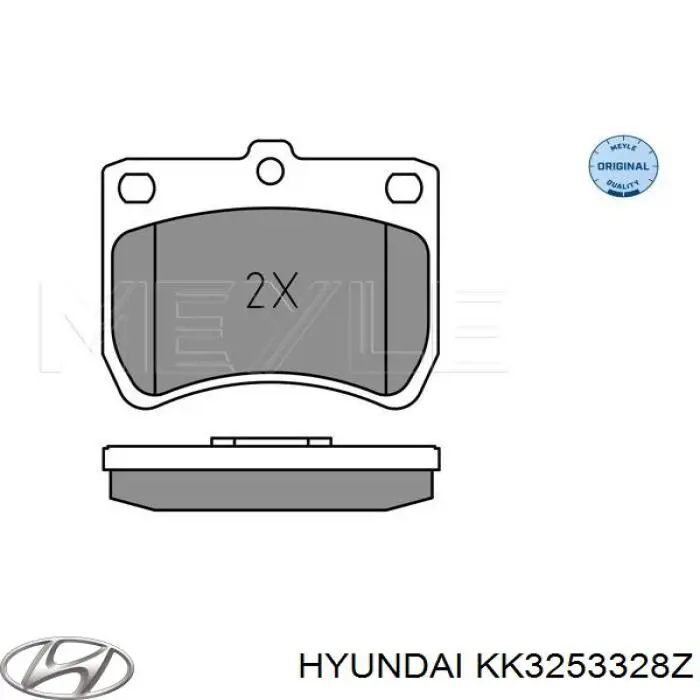 Гальмівні колодки Hyundai/Kia KK3253328Z ціна, від 14.04 USD