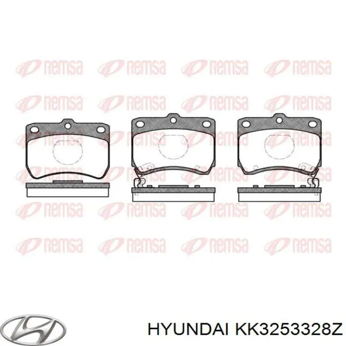 Купити KK3253328Z Hyundai/Kia Колодки гальмівні передні, дискові