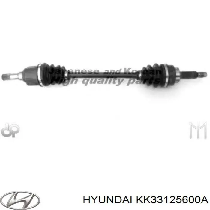KK33125600A Hyundai/Kia піввісь (привід передня, ліва)