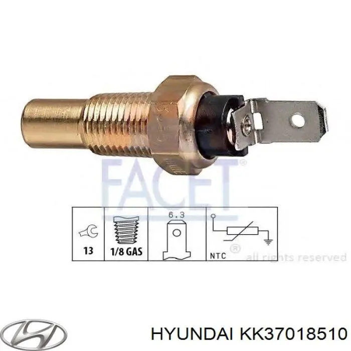Купити KK37018510 Hyundai/Kia Датчик температури охолоджуючої рідини