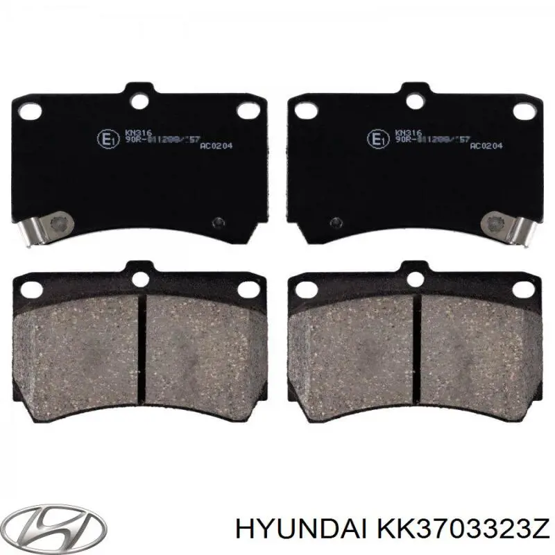 KK3703323Z Hyundai/Kia колодки гальмівні передні, дискові