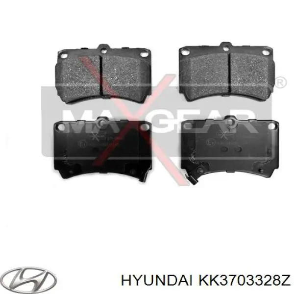 KK3703328Z Hyundai/Kia колодки гальмівні передні, дискові