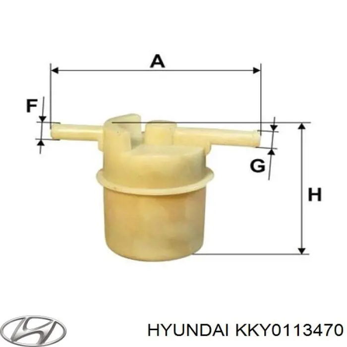 KKY0113470 Hyundai/Kia Фільтр палива