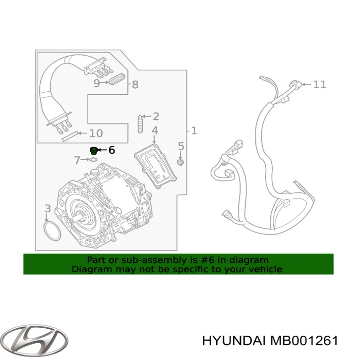 Пробка заливна заднього (переднього) моста MB001261 Hyundai/Kia