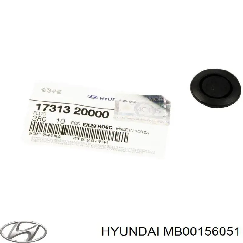 Заглушка днища кузова Hyundai/Kia MB00156051 ціна, від 0.77 USD