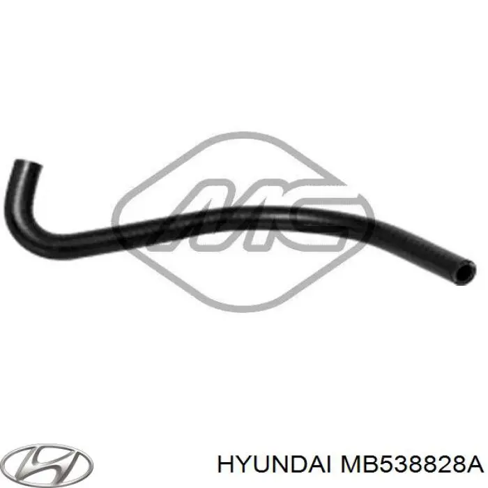 Шланг/патрубок радіатора охолодження, нижній MB538828A Hyundai/Kia