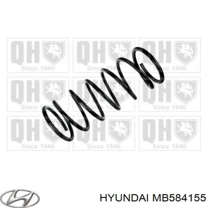 MB584155 Hyundai/Kia Пружина підвіски задня