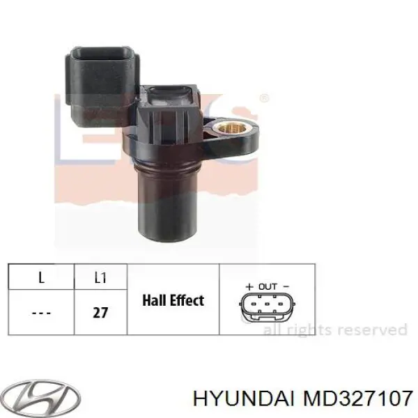 Датчик положення розподільного MD327107 Hyundai/Kia