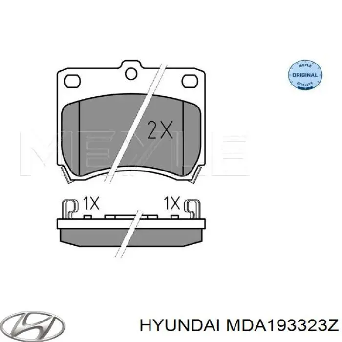 MDA193323Z Hyundai/Kia колодки гальмівні передні, дискові