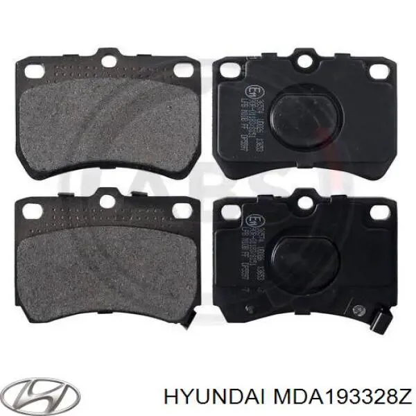 MDA193328Z Hyundai/Kia колодки гальмівні передні, дискові