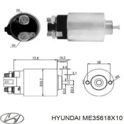 ME35618X10 Hyundai/Kia Тягове реле стартера