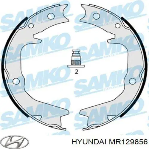 Колодки гальмові задні, барабанні MR129856 Hyundai/Kia