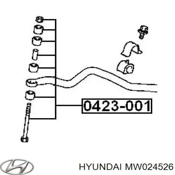 MW024526 Hyundai/Kia Втулка стабілізатора переднього, зовнішня