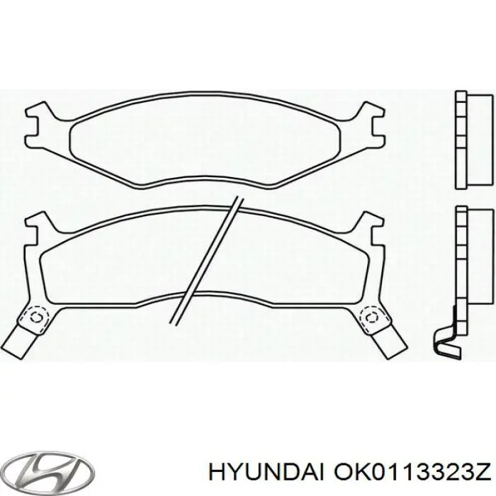 OK0113323Z Hyundai/Kia Передні гальмівні колодки