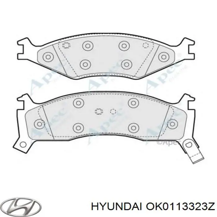 OK0113323Z Hyundai/Kia колодки гальмівні передні, дискові