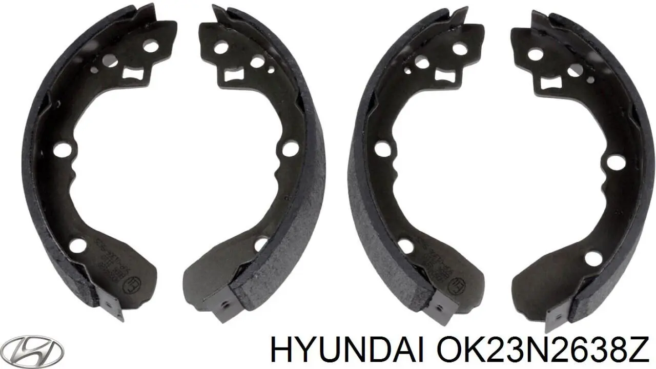 Колодки гальмові задні, барабанні OK23N2638Z Hyundai/Kia