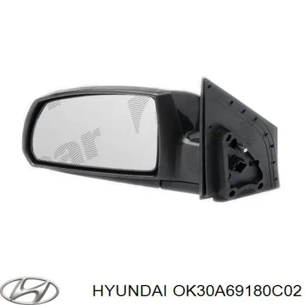 0K30A69180B02 Hyundai/Kia дзеркало заднього виду, ліве