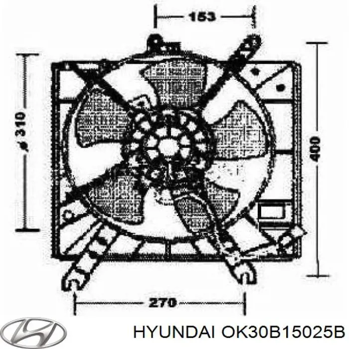 Дифузор радіатора охолодження, в зборі з двигуном і крильчаткою Hyundai/Kia OK30B15025B ціна, від 38.84 USD