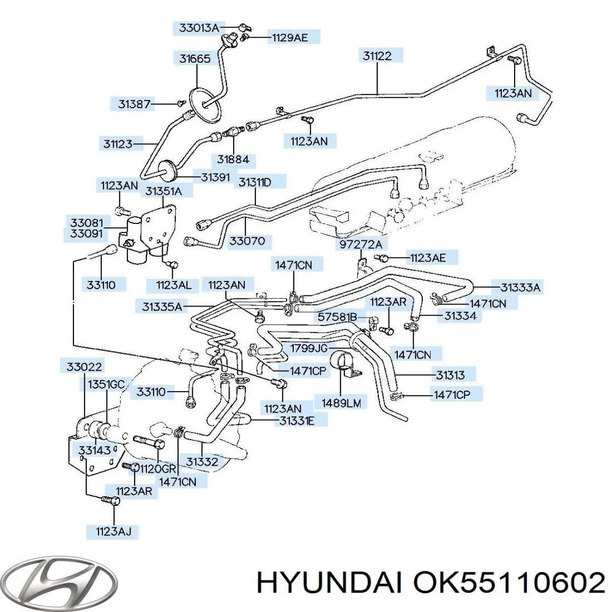 Сальник коленвала двигуна, передній Hyundai/Kia OK55110602 ціна, від 6.85 USD